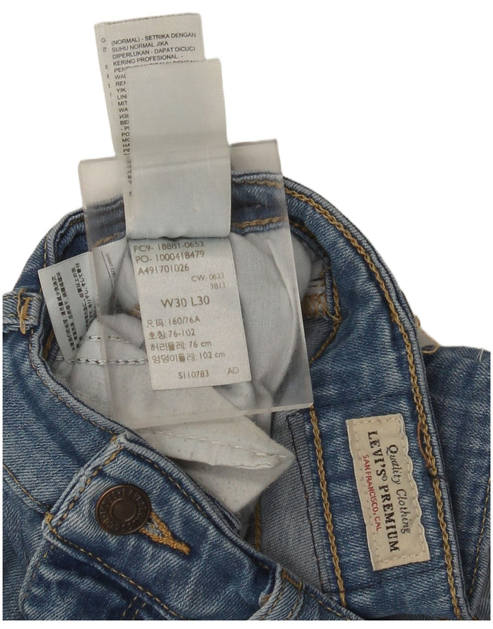 Женские джинсы скинни Levi's 711 W30 L30 синие из лиоцелла