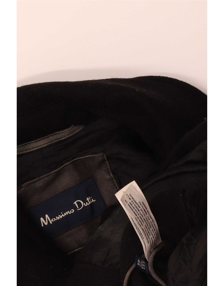Мужское полупальто Massimo Dutti UK 44 2XL, черная шерсть