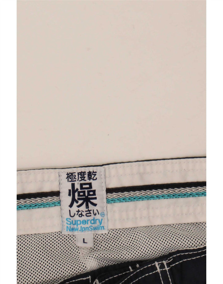 Мужские шорты для плавания Superdry с рисунком, большие, темно-синие