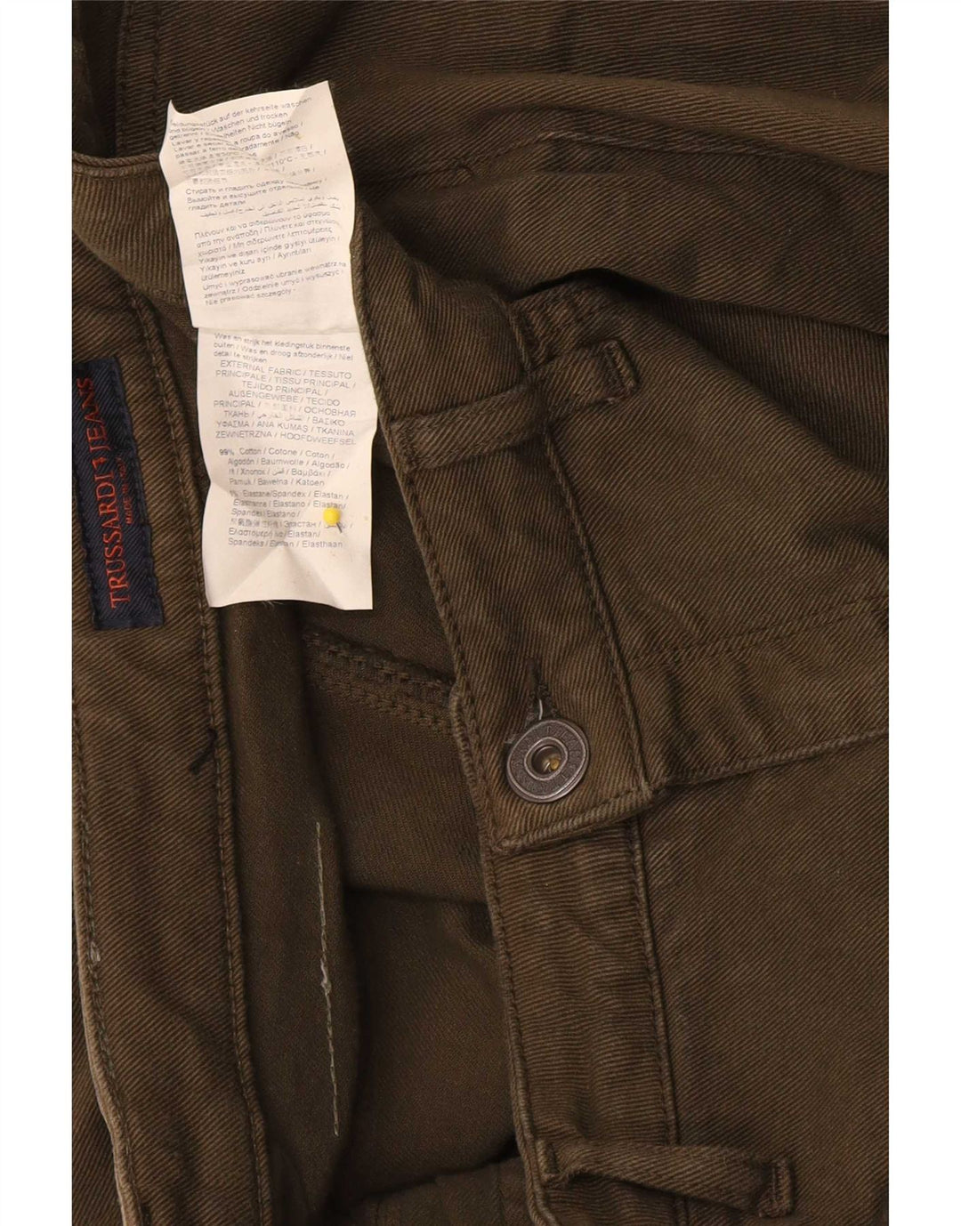 Женские джинсы Trussardi Bootcut W31 L31 Хаки, хлопок