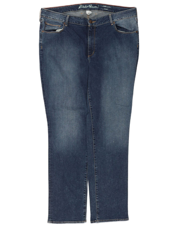 Женские прямые джинсы Eddie Bauer слегка пышные, США 18, 2XL, W36, L32, синие