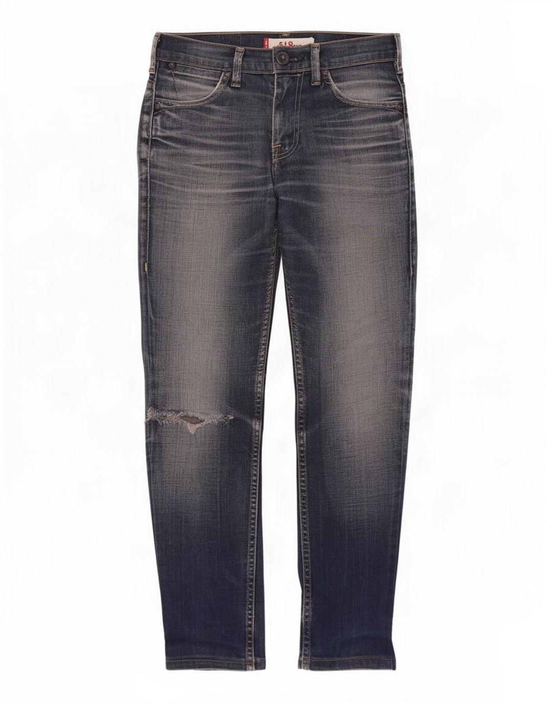 Женские узкие джинсы Levi's 519 с потертостями W28 L28 синие