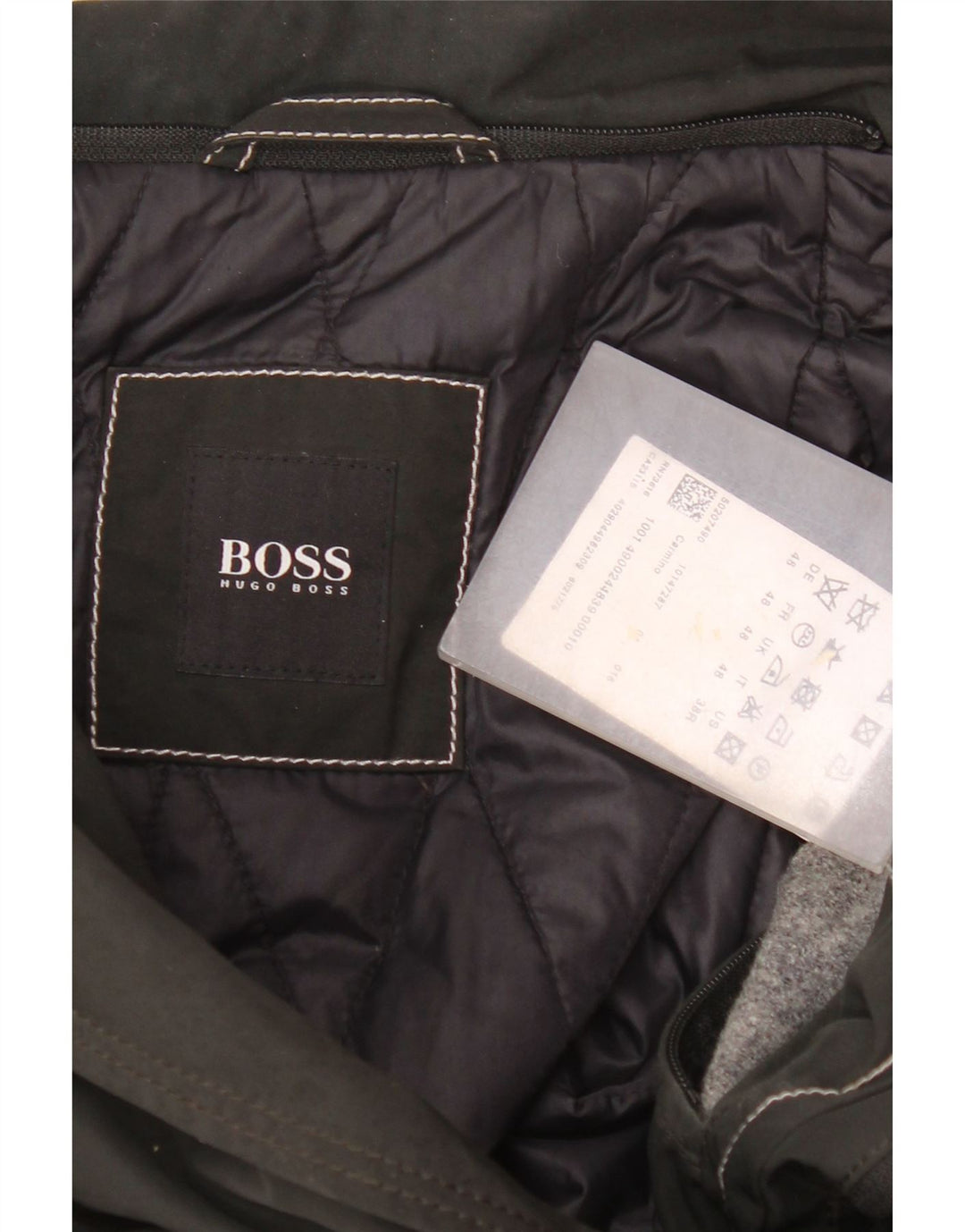 Мужская универсальная куртка Hugo Boss EU 48, средний черный полиэстер