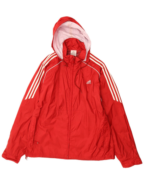 Мужская куртка-дождевик Adidas с капюшоном UK 44/46, большой красный полиамид