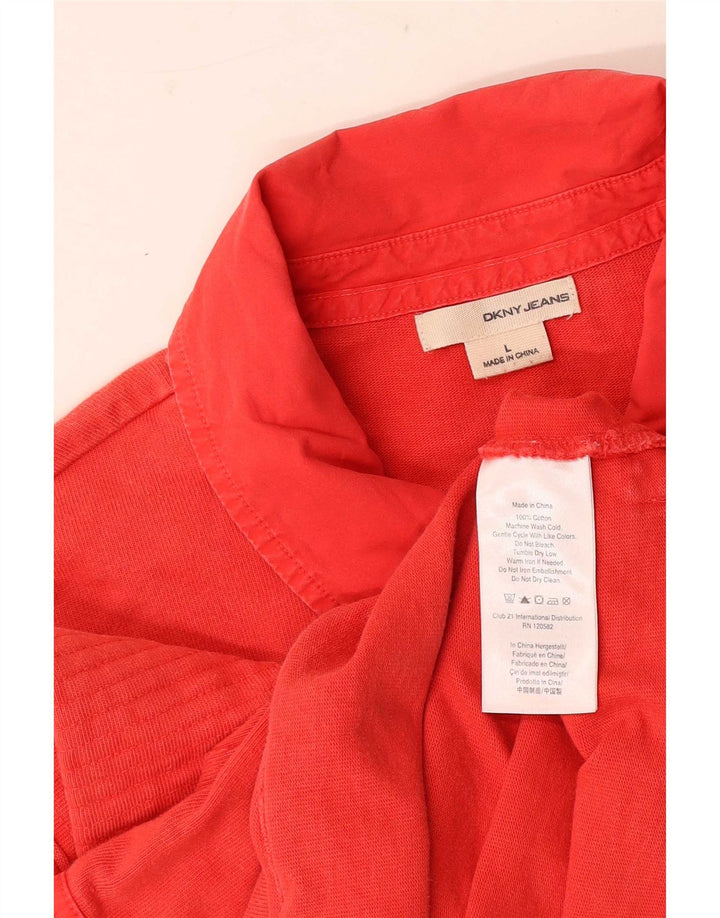 Мужская пуловерная рубашка Dkny, большая красная хлопковая рубашка