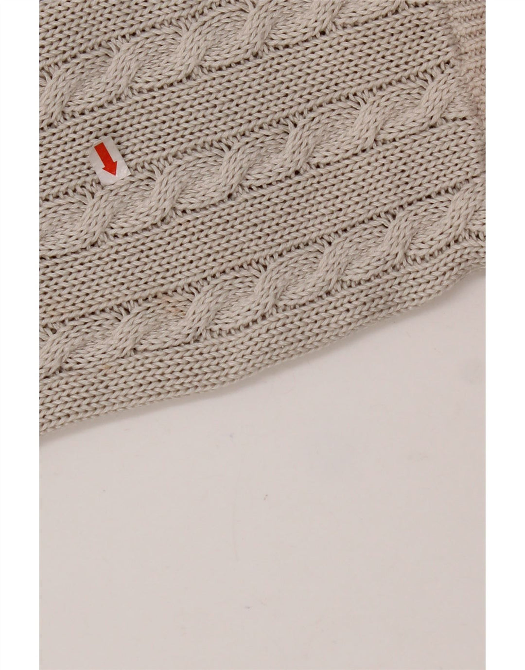 ВИНТАЖНЫЙ женский джемпер с круглым вырезом, Великобритания 14, средний серый хлопок с жаккардовым узором