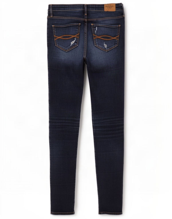 Женские джинсы скинни Abercrombie & Fitch США 2 XS W26 L31 Темно-синие