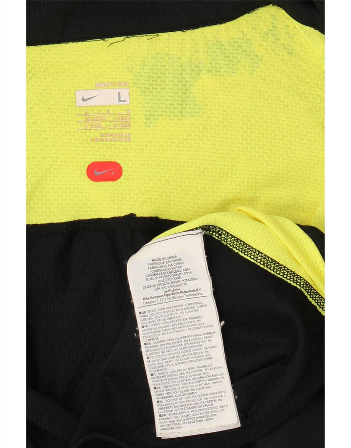 Мужская спортивная куртка Nike UK 42/44, большой черный полиэстер с цветными блоками