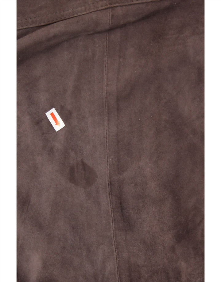 Винтажная мужская замшевая ветровка UK 42 XL коричневая кожаная куртка