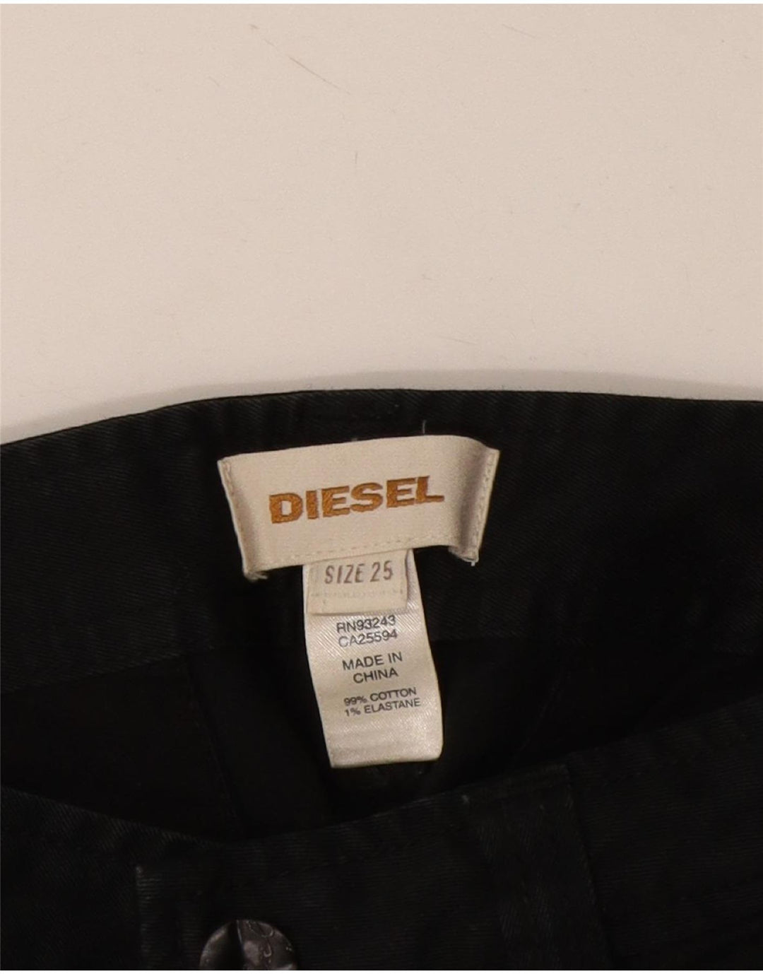 Женские прямые брюки чинос Diesel W25 L32 Темно-синие, хлопок