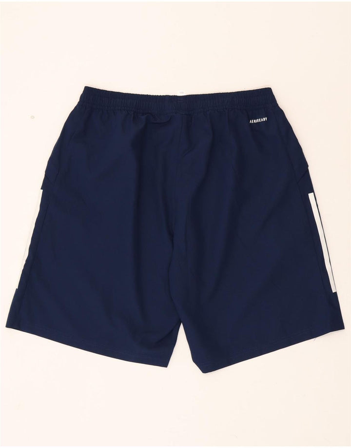 ADIDAS Mens Aeroready Sport Shorts Large  Navy Blue Polyester Vintage Adidas and Second-Hand Adidas from Messina Hembry 
