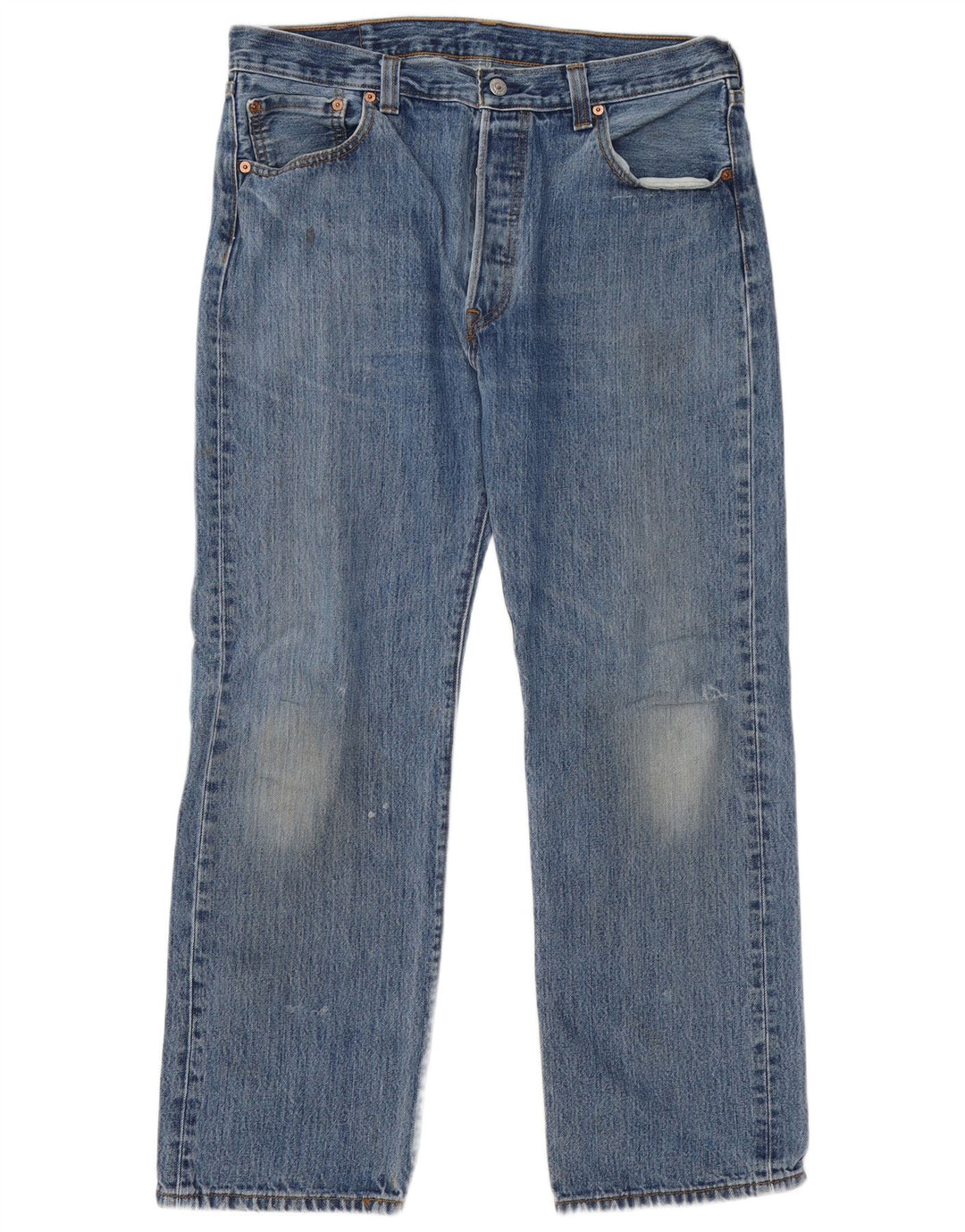 Мужские прямые джинсы Levi's 501 W36 L30 синие, хлопок