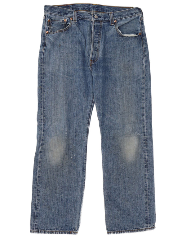 Мужские прямые джинсы Levi's 501 W36 L30 синие, хлопок