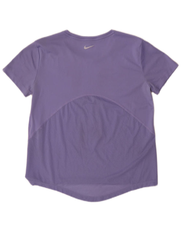 Женская футболка Nike Dri Fit Top UK 10, маленькая, фиолетовый, полиэстер