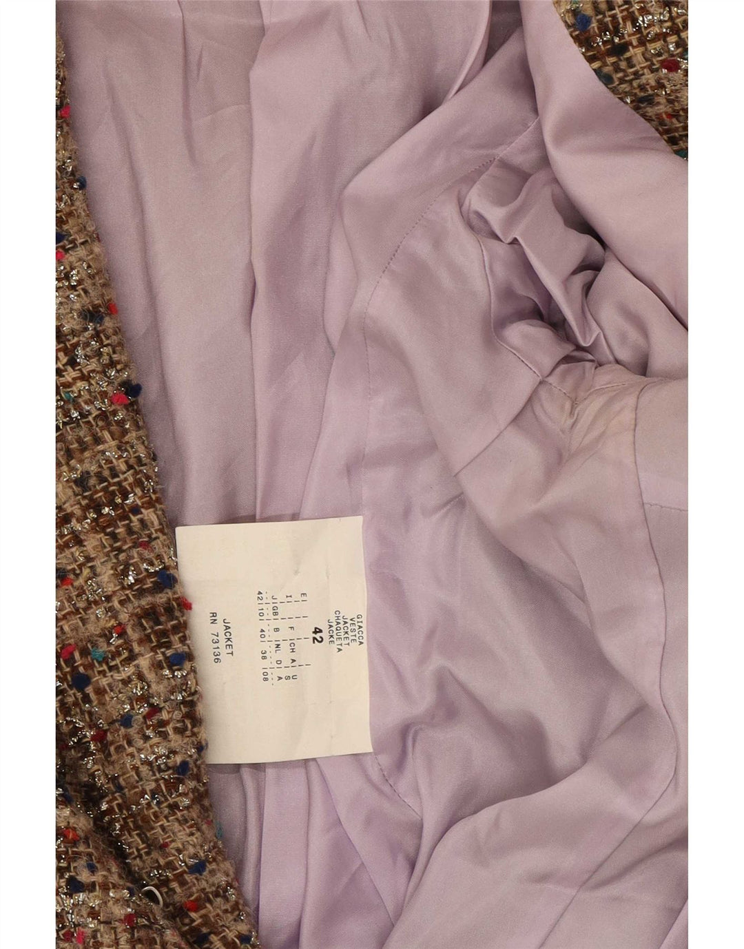 Женский пиджак Max & Co. UK 10, маленький, бежевый, шерстяной с крапинками