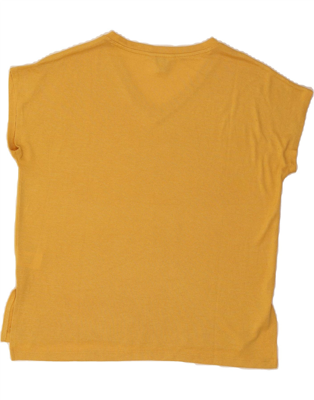 ORVIS Womens T-Shirt Top UK 16 Large Yellow Polyester Vintage Orvis and Second-Hand Orvis from Messina Hembry 