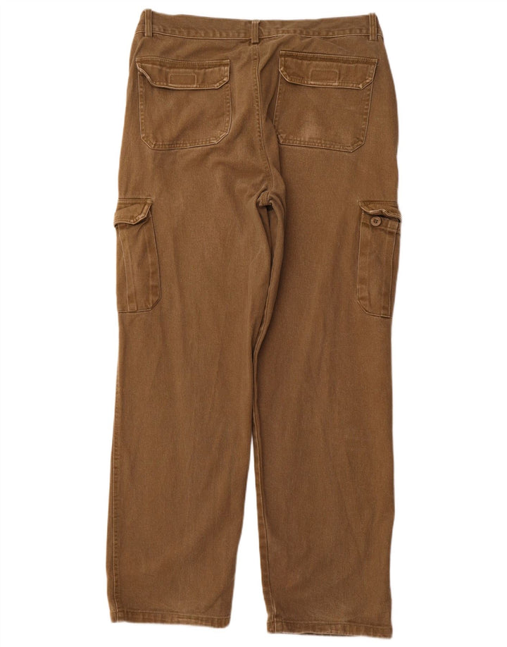 ВИНТАЖНЫЕ мужские прямые брюки карго EU 52 XL W36 L30 хаки, хлопок