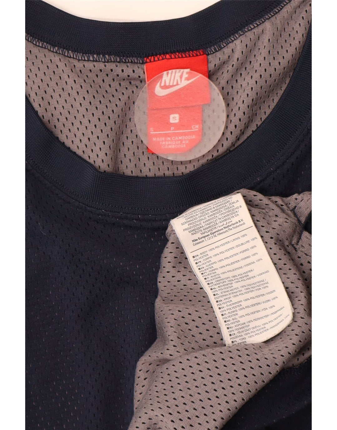 Мужской жилет с графическим принтом Nike, маленький темно-синий, полиэстер