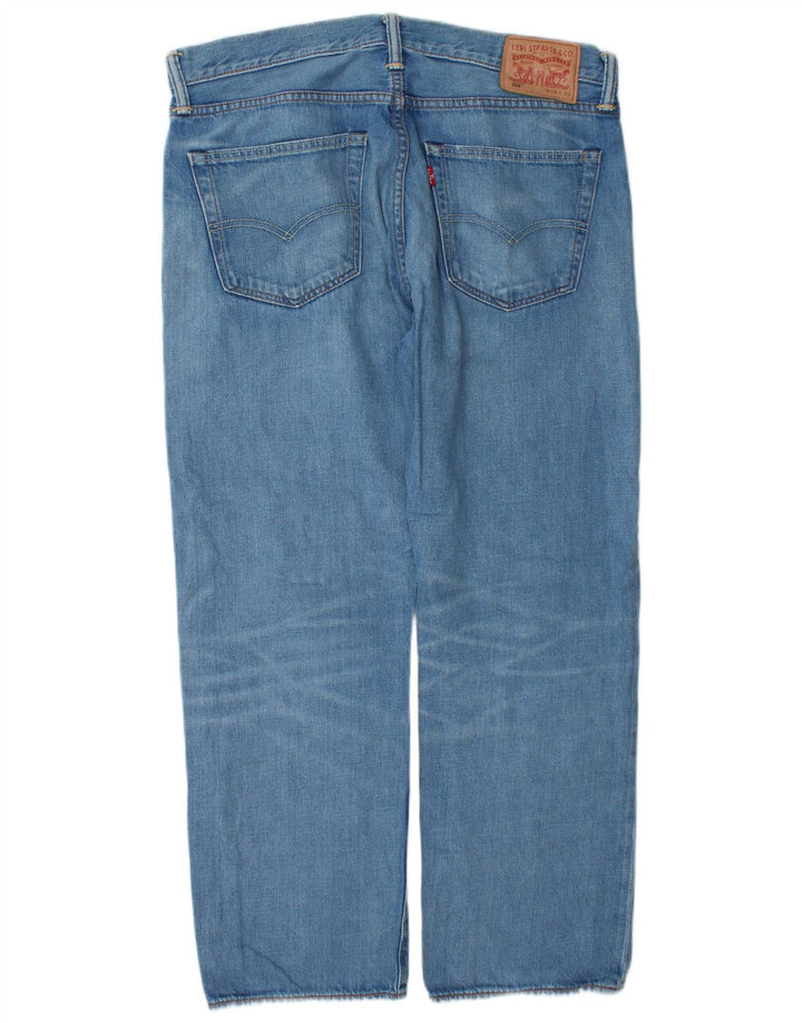 Мужские прямые джинсы Levi's 504 W36 L30 синие, хлопок