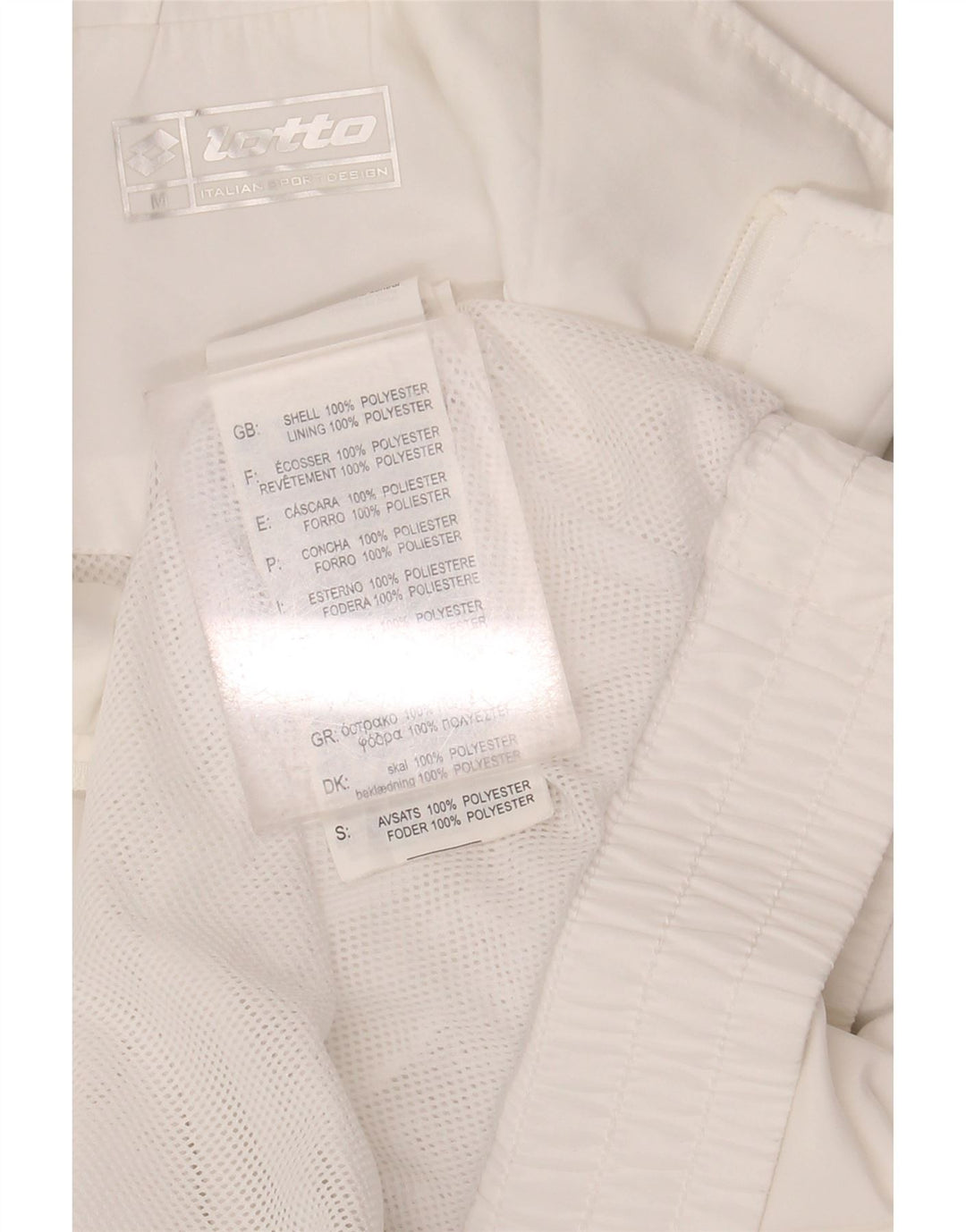 LOTTO Mens Tracksuit Top Jacket Medium White Polyester