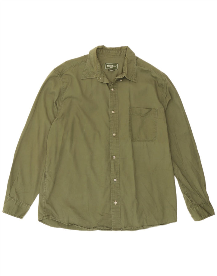 Мужская рубашка Eddie Bauer, большой зеленый хлопок