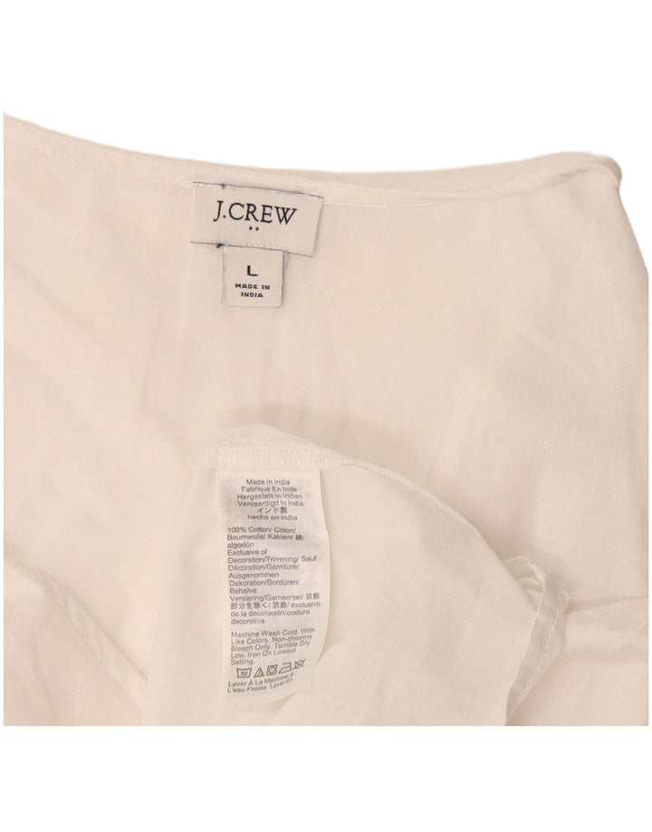 Женская блузка J. Crew Top UK 16, большой белый хлопок