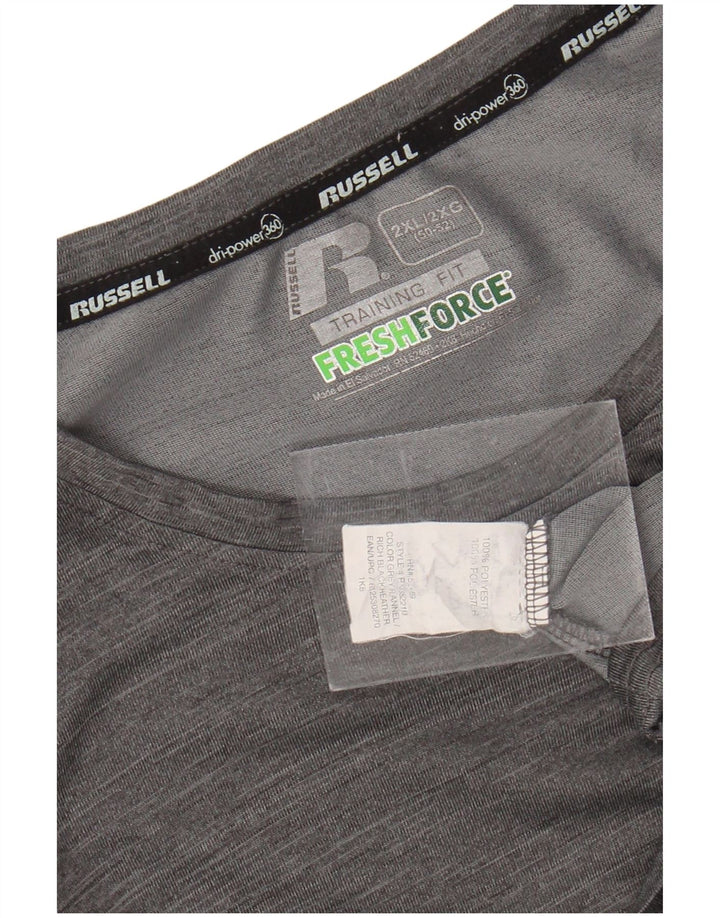 Мужская футболка RUSSELL ATHLETIC 2XL серого цвета из полиэстера