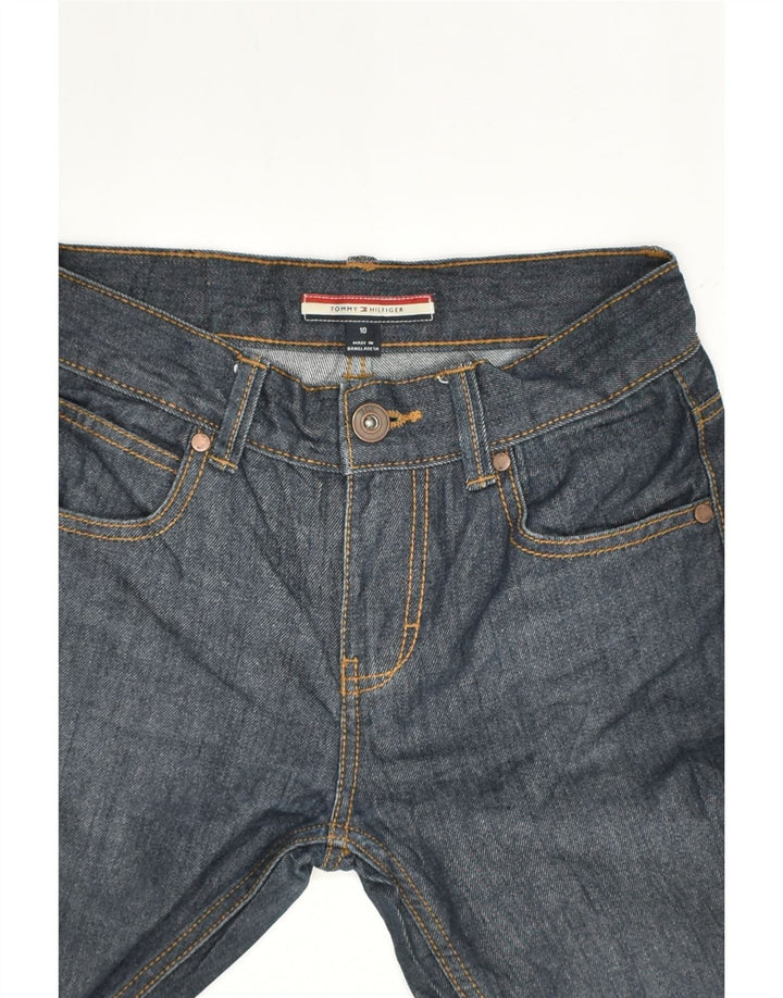 TOMMY HILFIGER Girls Straight Jeans 9-10 Years W26 L27 Navy Blue Cotton | Vintage Tommy Hilfiger | Thrift | Second-Hand Tommy Hilfiger | Used Clothing | Messina Hembry 