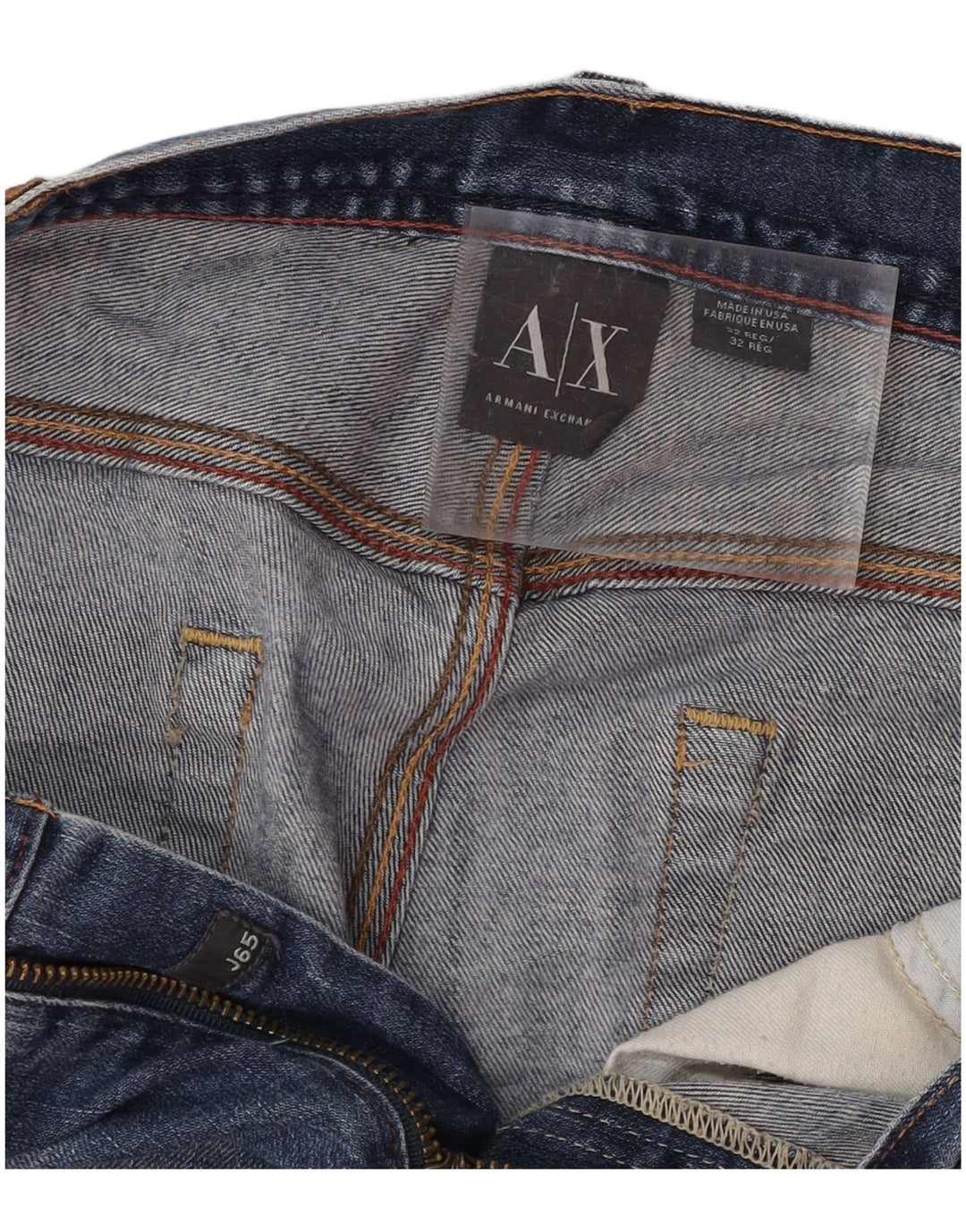 ARMANI EXCHANGE Мужские прямые джинсы W32 L29 Синие, хлопок