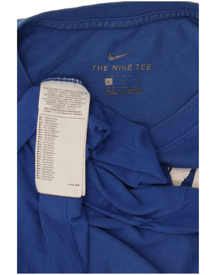 Мужская футболка с рисунком Nike, большой синий хлопок
