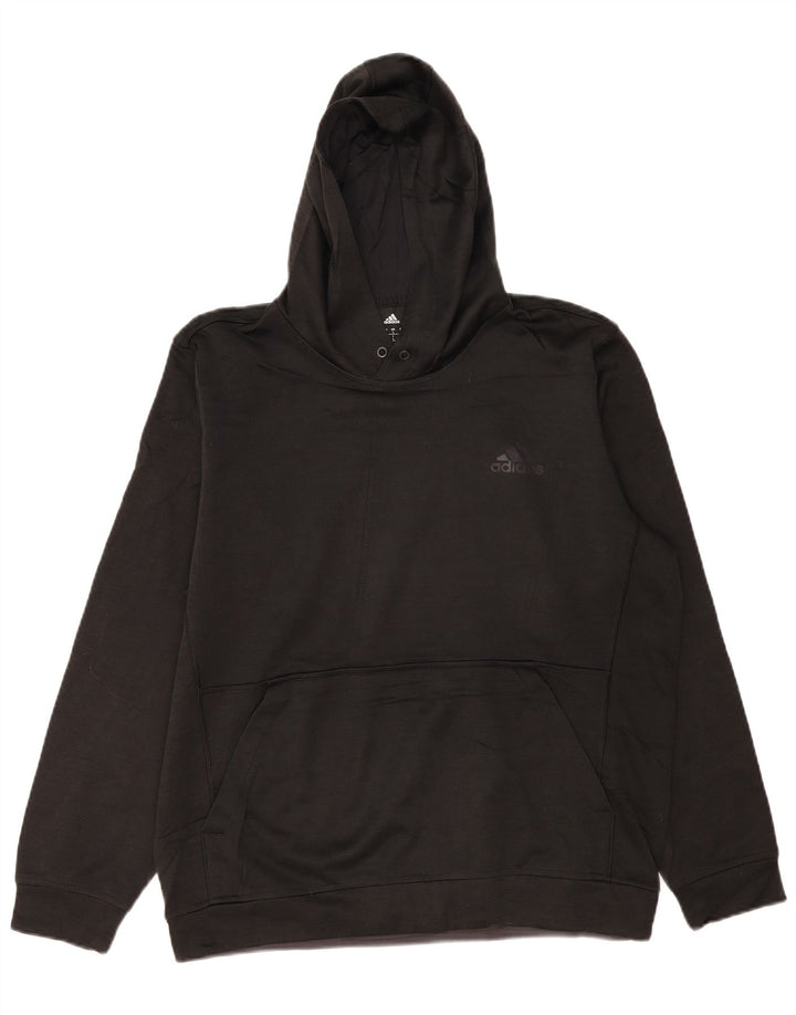 Мужской джемпер с капюшоном Adidas Climawarm, большой черный полиэстер