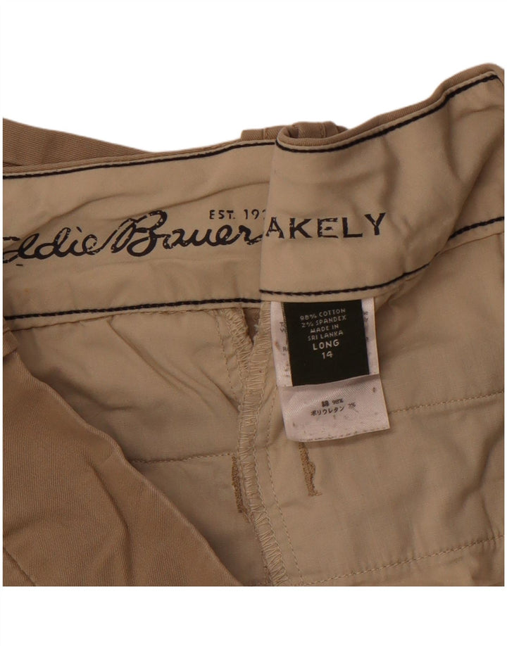 EDDIE BAUER Женские повседневные брюки Blakely Fit США 14 XL W34 L34 Бежевые