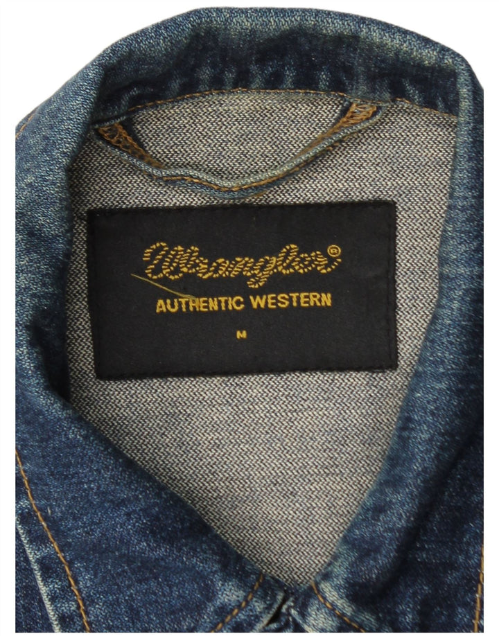Мужская джинсовая куртка Wrangler UK 38, хлопок среднего синего цвета
