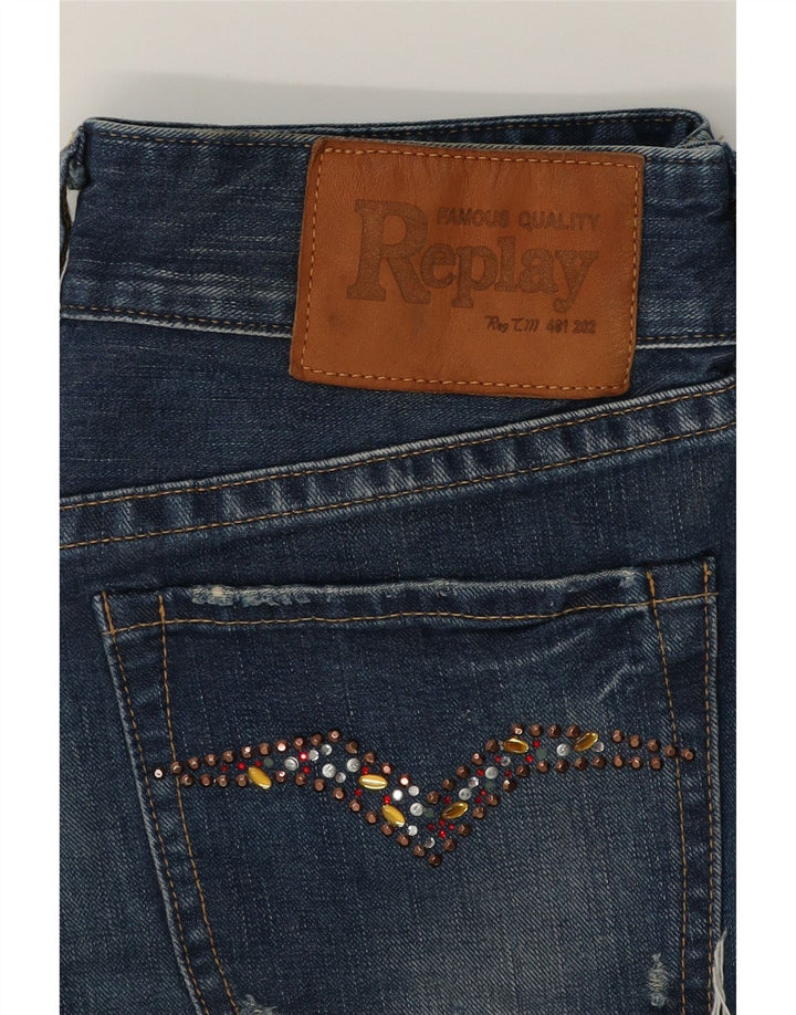 REPLAY Womens Denim Shorts W28 Medium Blue Vintage Replay and Second-Hand Replay from Messina Hembry 
