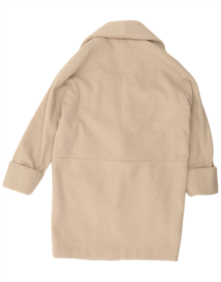 Женское пальто оверсайз MINT VELVET UK 6 XS бежевого цвета из полиэстера