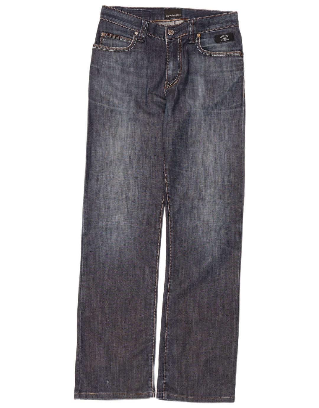 Женские прямые джинсы Calvin Klein W30 L30 синие, хлопок