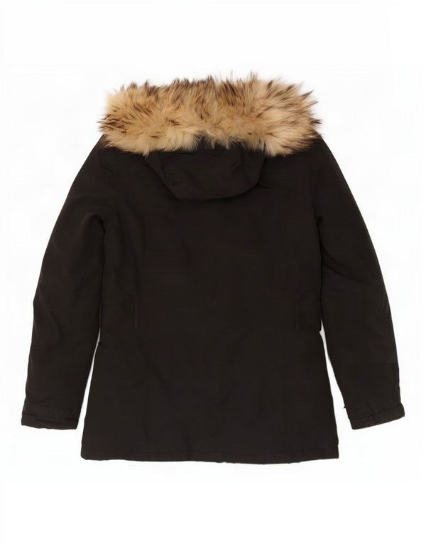 Женская стеганая куртка с капюшоном Woolrich UK 10, маленькая, черная