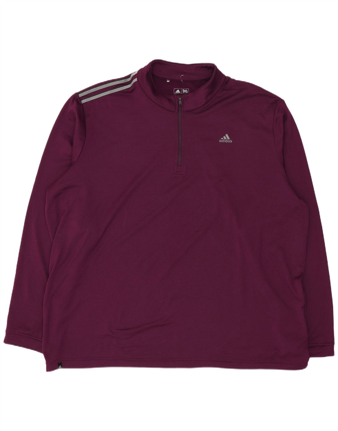 Мужской пуловер Adidas с воротником на молнии, спортивный костюм 2XL, фиолетовый полиэстер