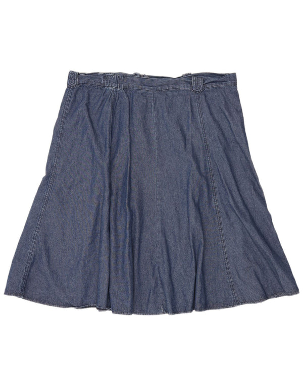 Женская джинсовая юбка Marks & Spencer UK 18 XL W38 Синяя хлопковая