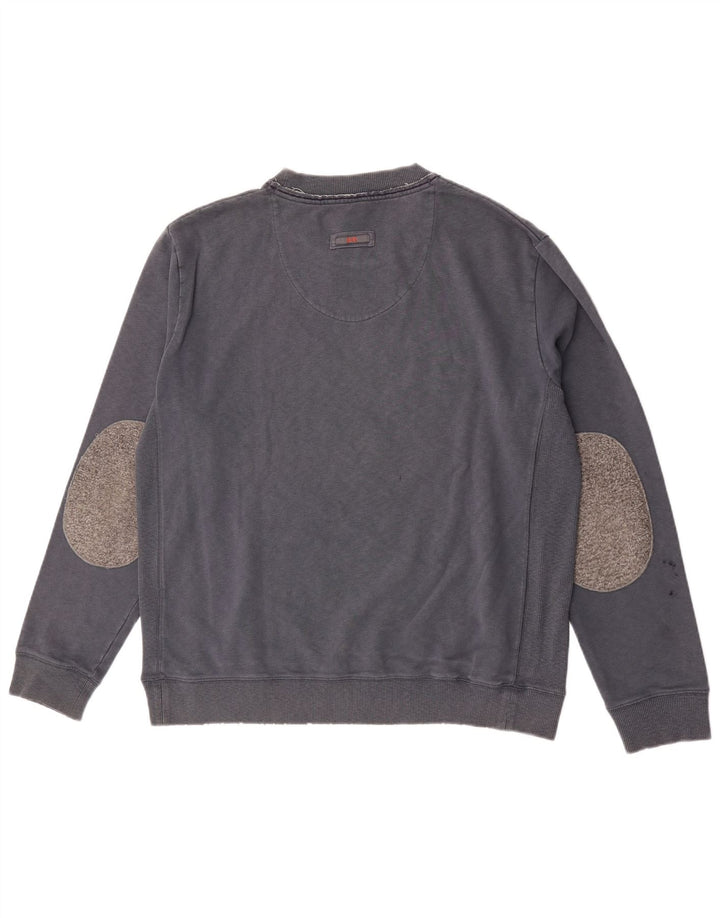 Мужской свитшот с рисунком Hugo Boss, XL, темно-синий, хлопок