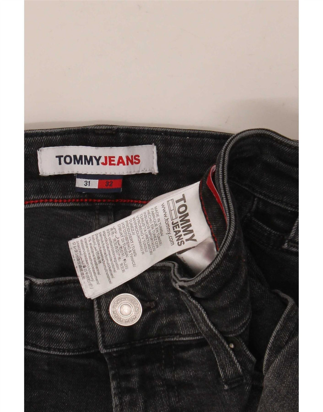 Мужские джинсы Tommy Slim W31 L32, серый хлопок