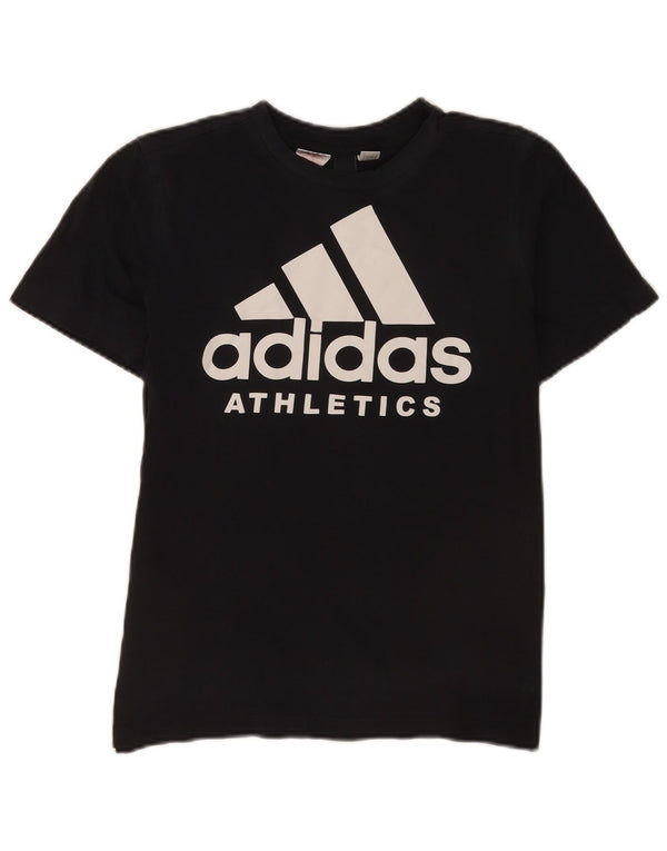 Женская футболка с рисунком Adidas Top UK 8, маленькая, темно-синяя, спортивная