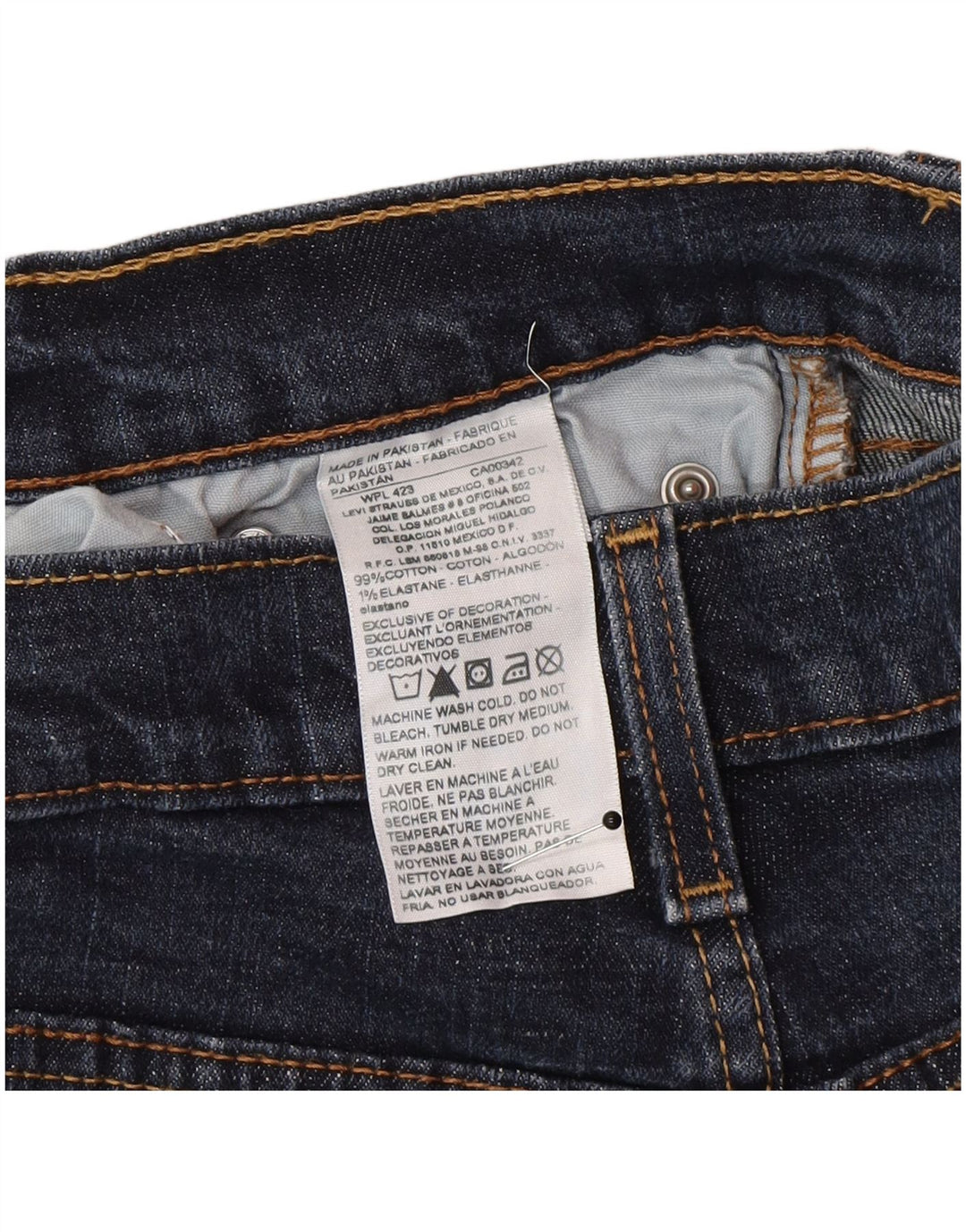 Мужские прямые джинсы Levi's Denizen W32 L32, темно-синий, хлопок