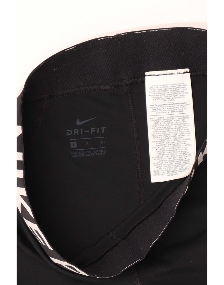 Женские спортивные шорты с графикой Nike UK 8, маленькие черные из полиэстера
