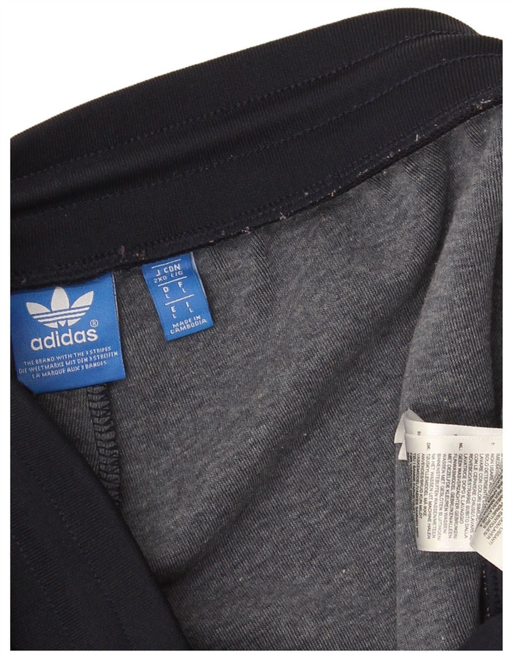 Adidas Мужские спортивные брюки с графическим рисунком Брюки для бега Большой темно-синий полиэстер