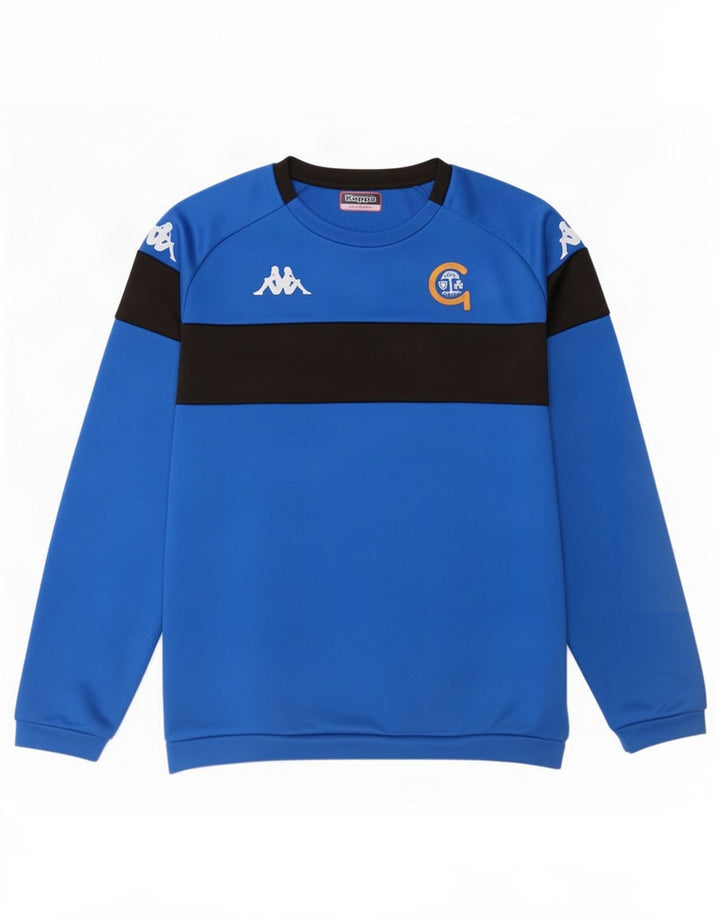 Мужской свитшот с рисунком Kappa, 2XL, синий, полиэстер с цветными блоками