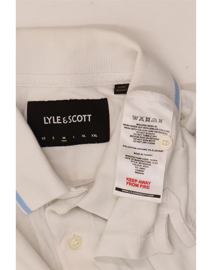 Мужская рубашка-поло Lyle & Scott, средний белый хлопок, хлопок