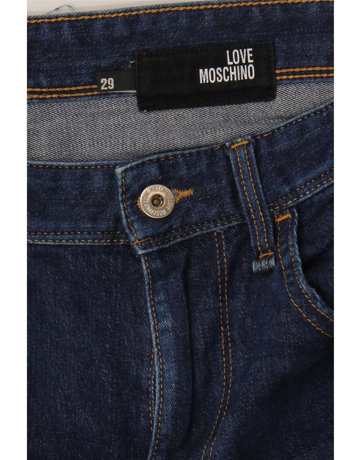MOSCHINO Womens Slim Jeans W29 L27 Blue Cotton Vintage Moschino and Second-Hand Moschino from Messina Hembry 