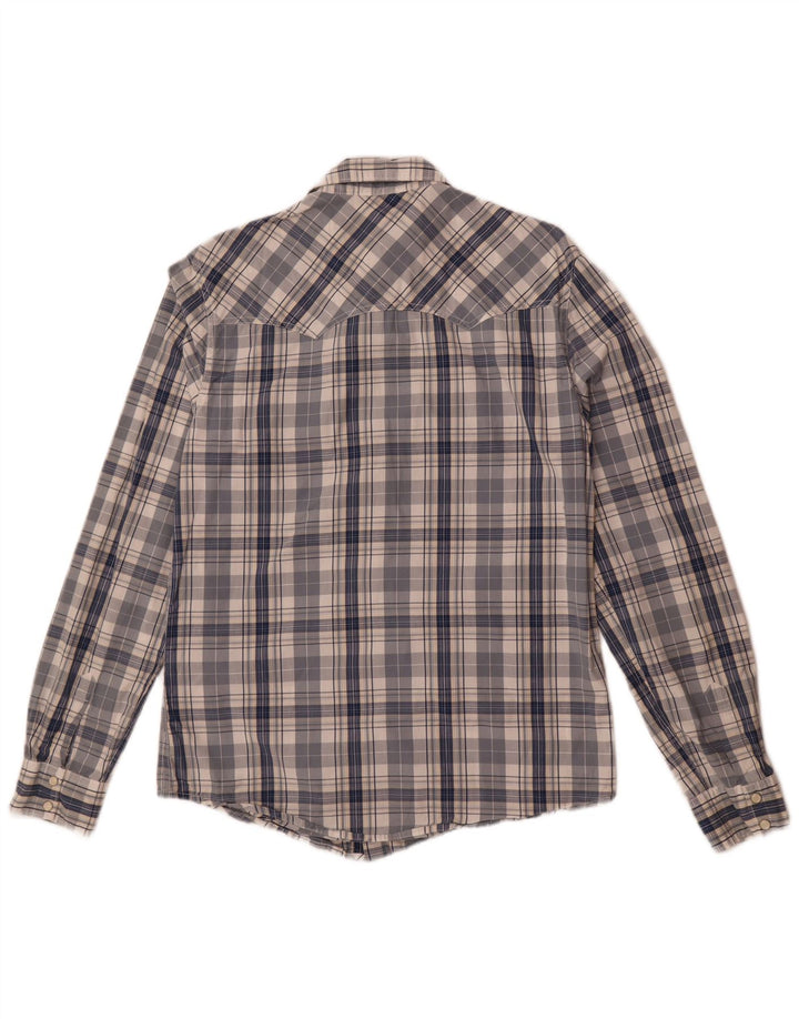 Мужская рубашка современного кроя Levi's среднего размера, темно-синяя клетка, хлопок