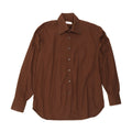 TRUSSARDI Mens Shirt Size 43 17 XL Brown Cotton